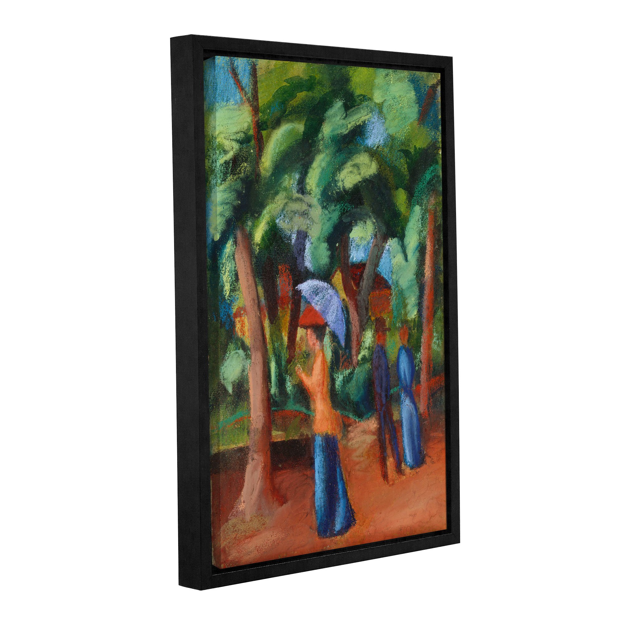 August Macke ''A Stroll In The Park, 1914'' Gallery Wrapped Floater-framed Canvas, 24X36