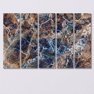 Natural Marble Stone Canvas Print 5 Panels / 36x24 inches