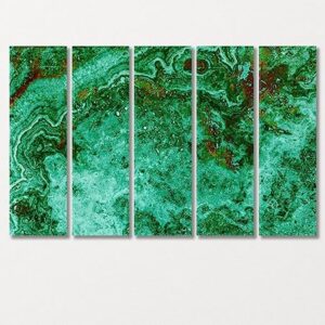 Emerald Green Marble Canvas Print 3 Panels / 36x24 inches