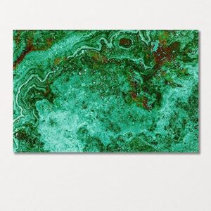 Emerald Green Marble Canvas Print 3 Panels / 36x24 inches