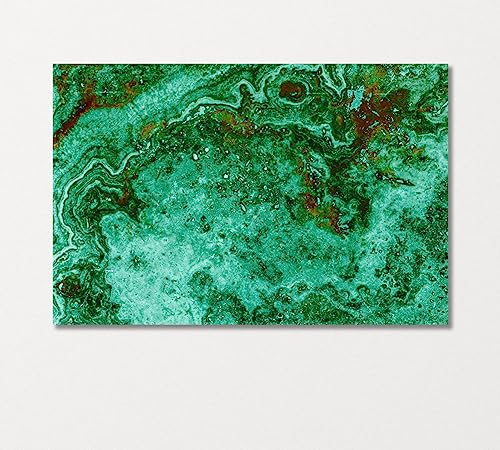 Emerald Green Marble Canvas Print 3 Panels / 36x24 inches