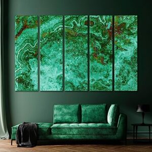 Emerald Green Marble Canvas Print 3 Panels / 36x24 inches