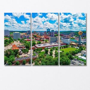 Downtown Knoxville Tennessee USA Canvas Print 3 Panels / 36x24 inches