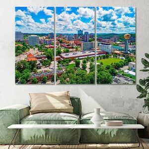 Downtown Knoxville Tennessee USA Canvas Print 3 Panels / 36x24 inches