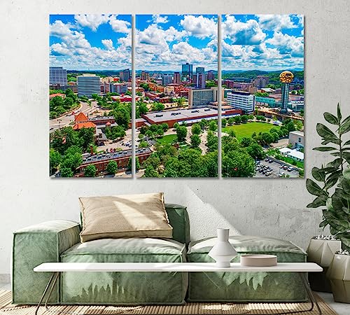 Downtown Knoxville Tennessee USA Canvas Print 3 Panels / 36x24 inches