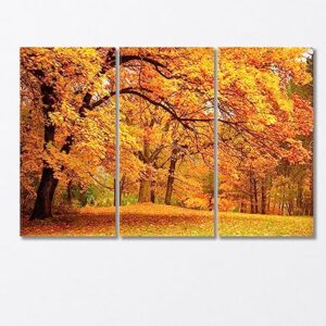 Autumn Landscape Canvas Print 3 Panels / 36x24 inches