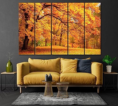 Autumn Landscape Canvas Print 3 Panels / 36x24 inches