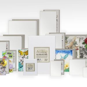 Creative Mark ArtBites Canvas Textured Boards 5-Pack - 2.3mm Stock Board Mounted Mini Canvases for Painting, Sketching, Printing & More! - 5x7