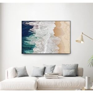 Giant Art Canvas 36x24 Feldtkeller - Where the Ocean Ends Framed in White