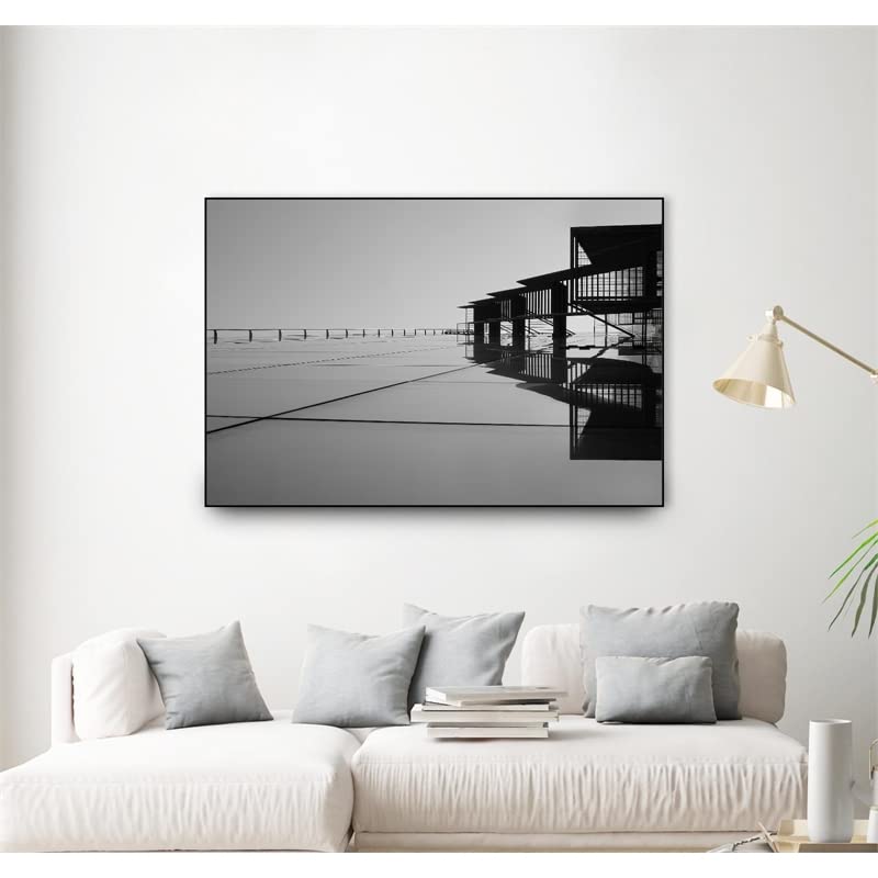 Giant Art Canvas 36x24 On the deck Framed in White