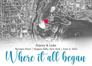where it all began map sign - unique wedding present 5th or 10th anniversary gift on vibrant hd aluminum or wood photo panel (framed canvas, 24" x 36")