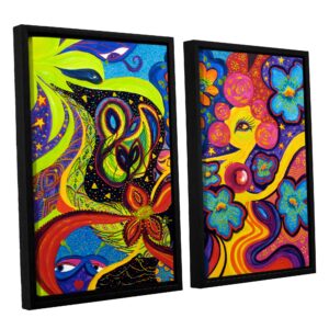 artwall 2 piece marina petro's joyful floater framed canvas artwork, 24" x 36"