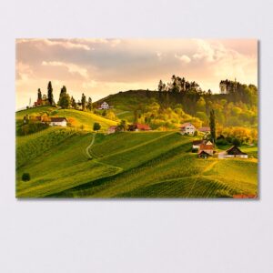 Vineyard Landscape South Styria Austria Canvas Print 1 Panel / 36x24 inches