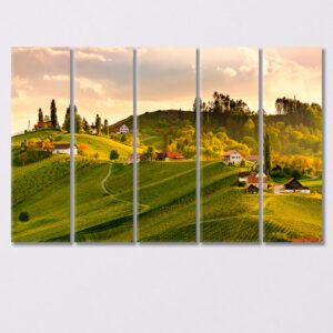 Vineyard Landscape South Styria Austria Canvas Print 1 Panel / 36x24 inches