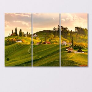 Vineyard Landscape South Styria Austria Canvas Print 1 Panel / 36x24 inches