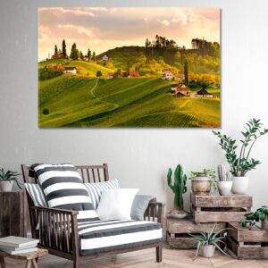Vineyard Landscape South Styria Austria Canvas Print 1 Panel / 36x24 inches