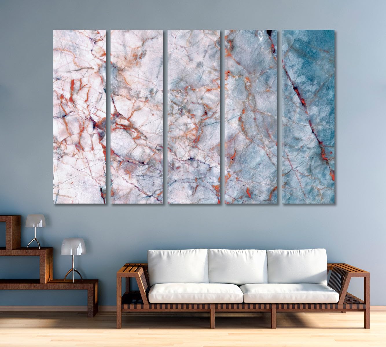 Abstract Natural Stone Pattern Canvas Print 1 Panel / 36x24 inches