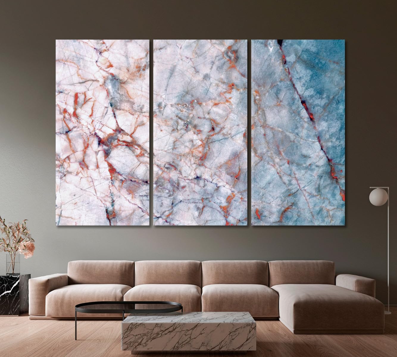 Abstract Natural Stone Pattern Canvas Print 1 Panel / 36x24 inches