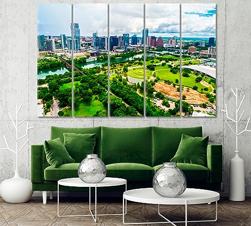 Austin Cityscape USA Canvas Print 3 Panels / 36x24 inches