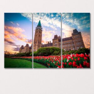 Parliament Building of Canada Canvas Print 3 Panels / 36x24 inches