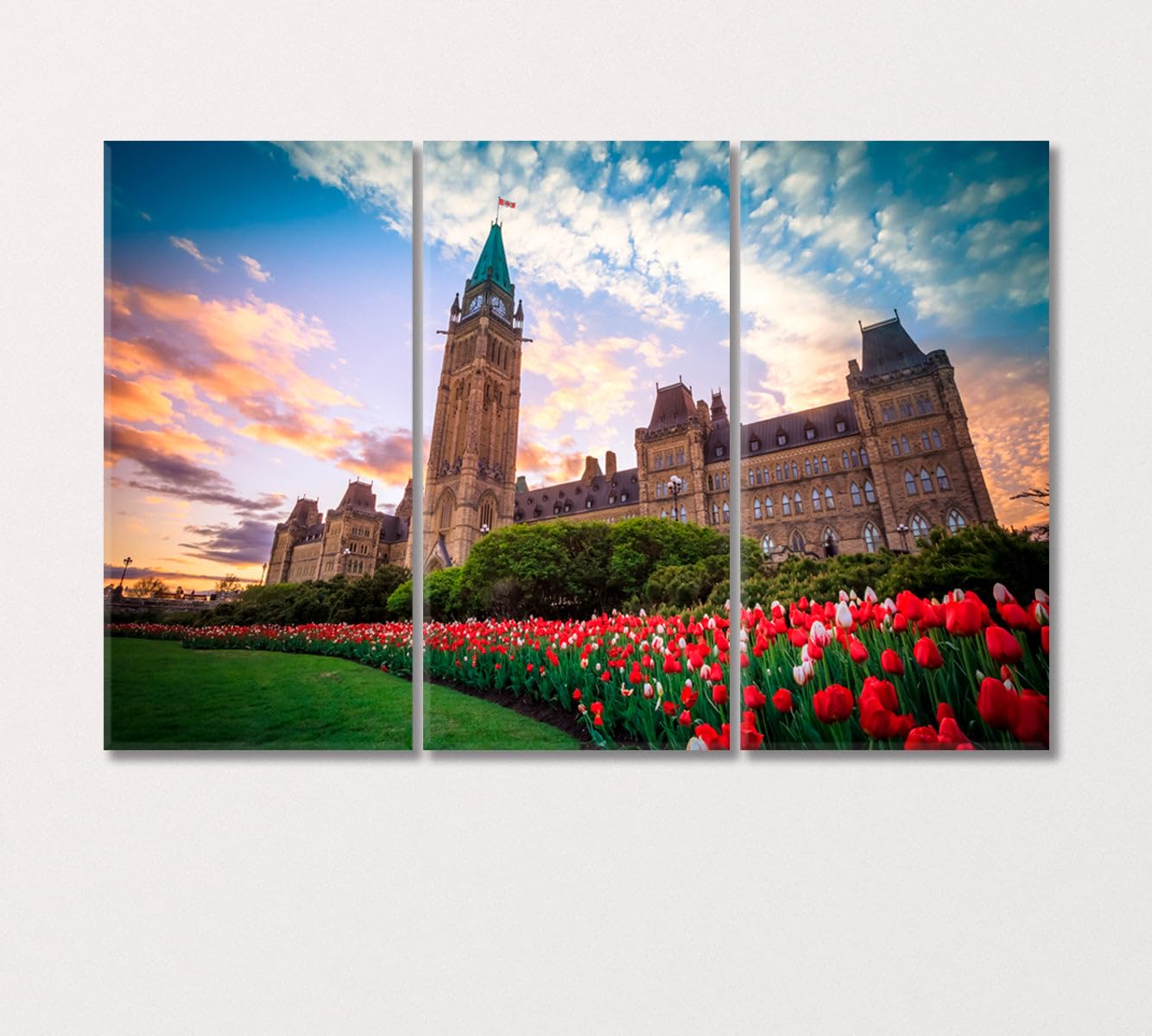 Parliament Building of Canada Canvas Print 3 Panels / 36x24 inches