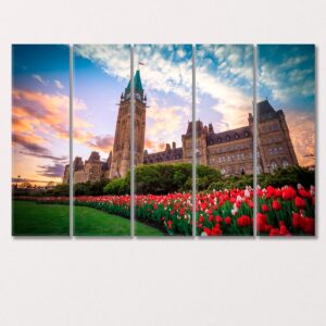 Parliament Building of Canada Canvas Print 3 Panels / 36x24 inches