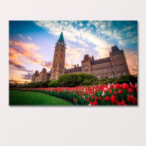 Parliament Building of Canada Canvas Print 3 Panels / 36x24 inches