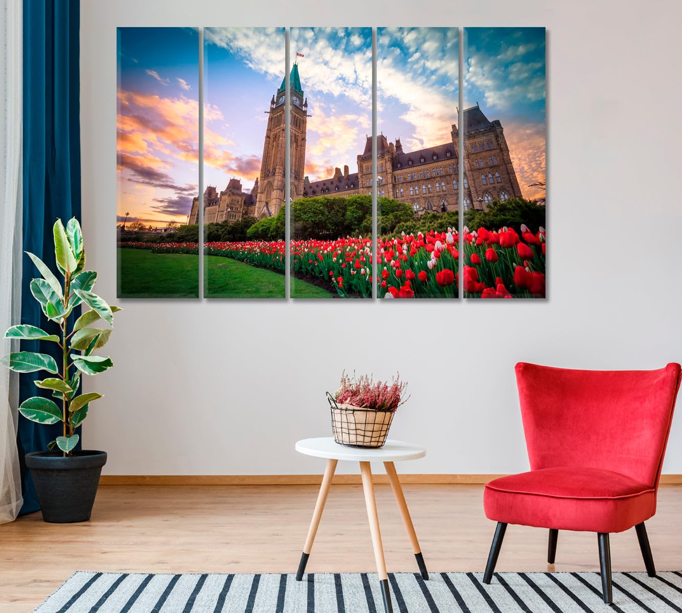 Parliament Building of Canada Canvas Print 3 Panels / 36x24 inches