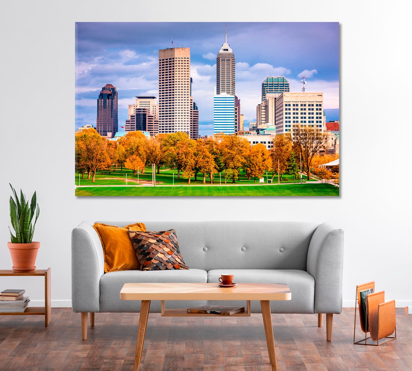 Autumn in Indiana USA Canvas Print 1 Panel / 36x24 inches