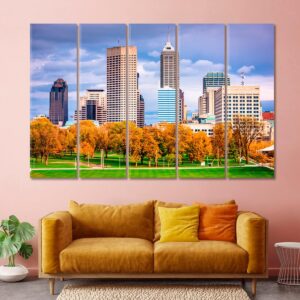 Autumn in Indiana USA Canvas Print 1 Panel / 36x24 inches