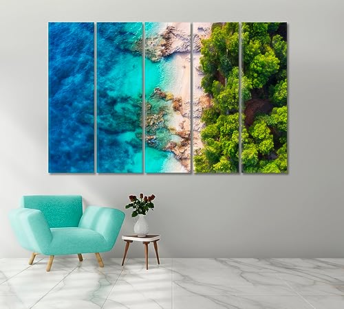 Croatia's Turquoise Coast Canvas Print 5 Panels / 36x24 inches