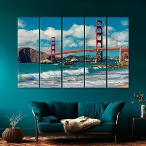 Golden Gate Bridge California USA Canvas Print 3 Panels / 36x24 inches