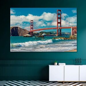 Golden Gate Bridge California USA Canvas Print 3 Panels / 36x24 inches