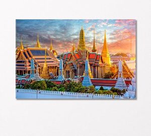 temple of the emerald buddha bangkok thailand canvas print 1 panel / 36x24 inches