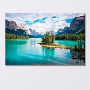 Jasper National Park with Maligne Lake Canada Canvas Print 1 Panel / 36x24 inches