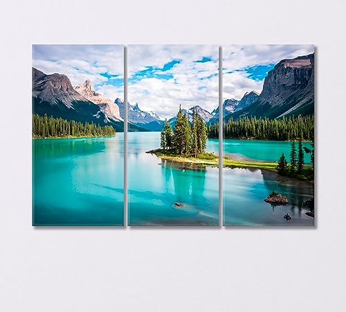 Jasper National Park with Maligne Lake Canada Canvas Print 1 Panel / 36x24 inches