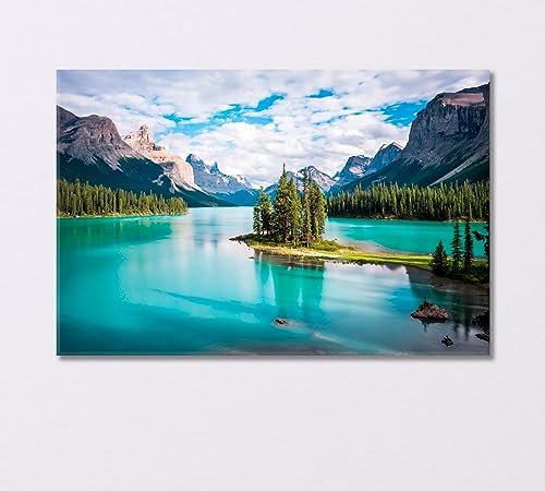 Jasper National Park with Maligne Lake Canada Canvas Print 1 Panel / 36x24 inches