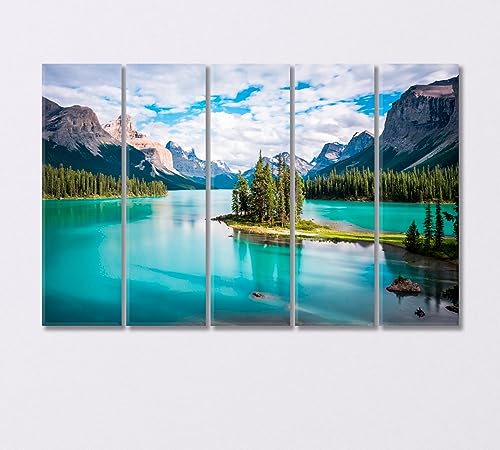 Jasper National Park with Maligne Lake Canada Canvas Print 1 Panel / 36x24 inches