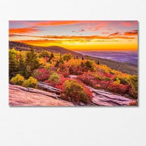 Grandpa Mountain in Autumn USA Canvas Print 1 Panel / 36x24 inches