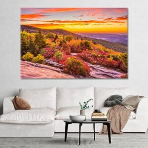 Grandpa Mountain in Autumn USA Canvas Print 1 Panel / 36x24 inches