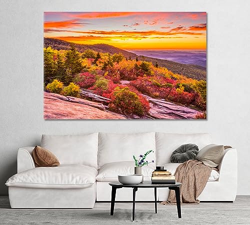 Grandpa Mountain in Autumn USA Canvas Print 1 Panel / 36x24 inches