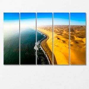 Skeleton Coast Namib Desert Namibia Canvas Print 5 Panels / 36x24 inches