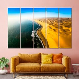 Skeleton Coast Namib Desert Namibia Canvas Print 5 Panels / 36x24 inches
