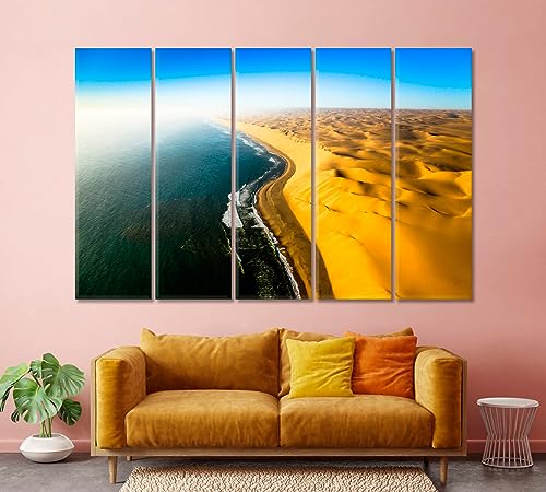 Skeleton Coast Namib Desert Namibia Canvas Print 5 Panels / 36x24 inches