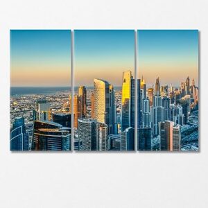 Business Bay Towers in Dubai Canvas Print 1 Panel / 36x24 inches