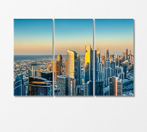 Business Bay Towers in Dubai Canvas Print 1 Panel / 36x24 inches