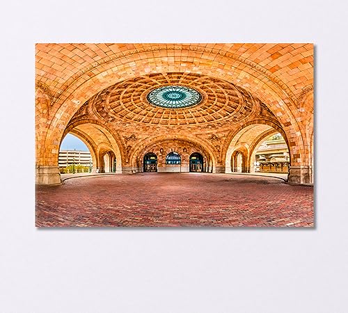 Historic Pittsburgh Train Station USA Canvas Print 1 Panel / 36x24 inches