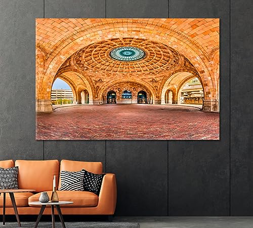 Historic Pittsburgh Train Station USA Canvas Print 1 Panel / 36x24 inches