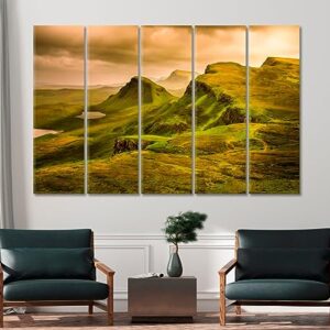 Mount Queering at Sunset UK Canvas Print 5 Panels / 36x24 inches