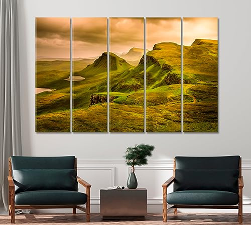 Mount Queering at Sunset UK Canvas Print 5 Panels / 36x24 inches